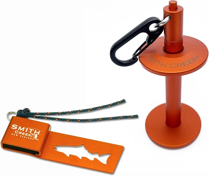 Smith Creek Tippet Holder & Spent Line Wrangler Value Bundle (Burnt Orange)