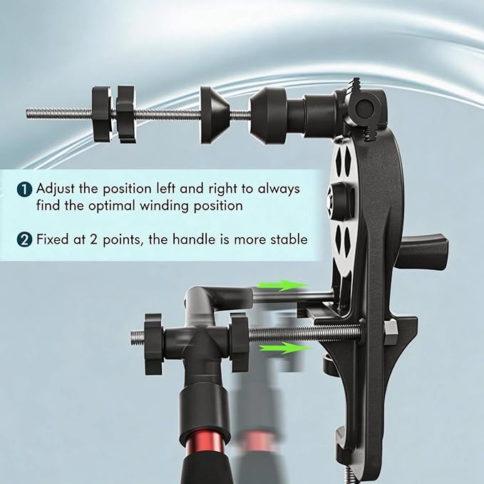 Fishing Line Spooler Winder Machine - 5:1 High Speed Gear Ratio Fast Winding, Two-Way Unwinding Function, Single-Point Quick Mount, Compatible with Spinning Casting Trolling Reels