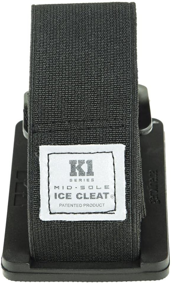 K1 Mid-Sole Ice Cleats for Men & Women - Rotatable Traction Aids For Winter Snow - High Profile - Black