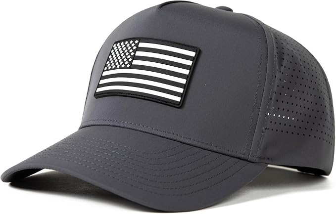 TOP-EX Performance Baseball Hat for Men Water Resistant Golf Cap Running Cooling Snapback Laser Perforated