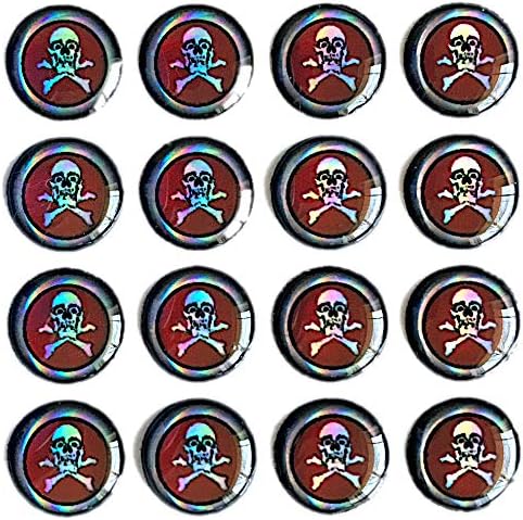 Brule 3-D Holographic Epoxy Fish Eyes (5mm-20mm) 60 Pack, Handpoured, Fishing Fly Tying Lures DIY Crafts