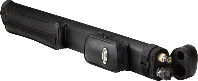 Casemaster by GLD Products Q-Vault Classic Billiard/Pool Cue Hard Case, Holds 1 Complete 2-Piece Cue (1 Butt/1 Shaft),Black,One Size