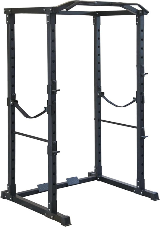 Fitvids Multiple Specifications Power Cage Squat Rack, Includes J-Hooks and Safety Straps, Other Optional Accessories