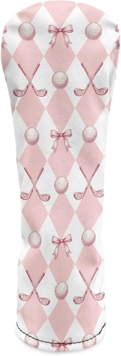 Rnyleeg Golf Club Head Covers for Women Driver Head Cover Leather Fairway Wood Headcover Hybrid Headcovers for Golf Clubs