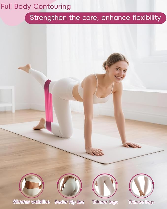 KABCON Pilates Kit for Home, Women Beginners Workout Essentials Set | 13" Ring, 9.8" Ball, Resistance Bands & Guide, 13/14/16 PCS Compact Pilates Equipment