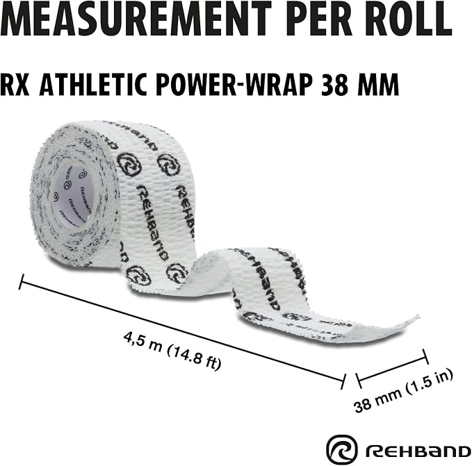 Rehband Non-Slip Athletic Hook Grip Tape, Thumb Tape Crossfit, Powerlifting & Weightlifting Tape - Hookgrip Tape Protects Fingers Against Blisters