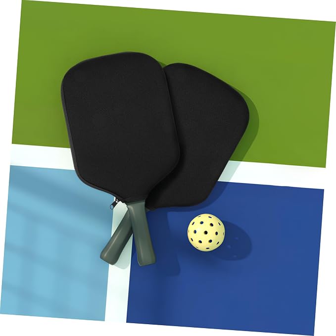 Milisten 2-Pack Pickleball Paddle Sleeves Waterproof Neoprene Racket Covers Storage Pouch Portable Beach Tennis Paddle Holder for Outdoor Sports