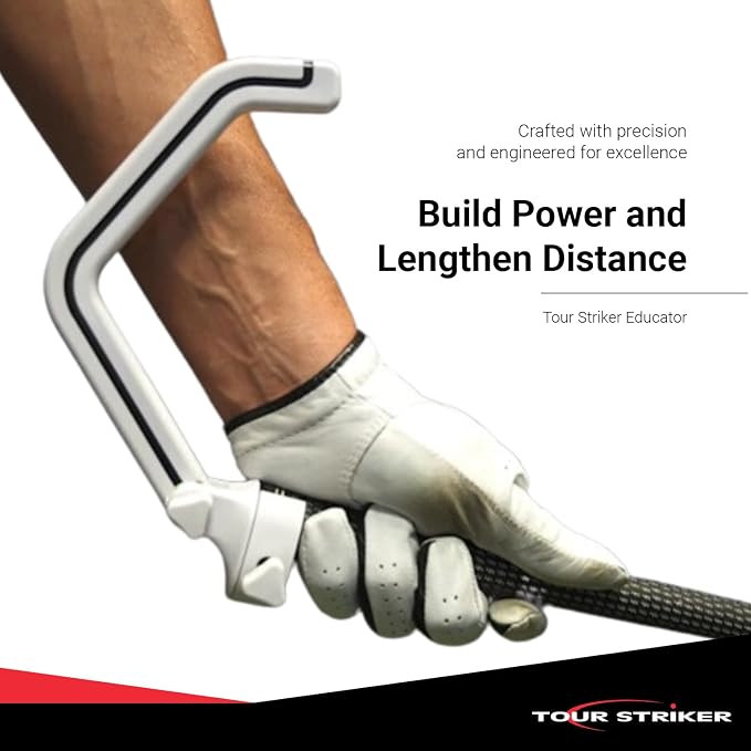 Tour Striker Educator Golf Swing Wrist Trainer – Improve Grip & Power – Training Aid for Men & Women – Perfect for Left & Right-Handed Golfers – Durable Practice Equipment & Alignment Tool