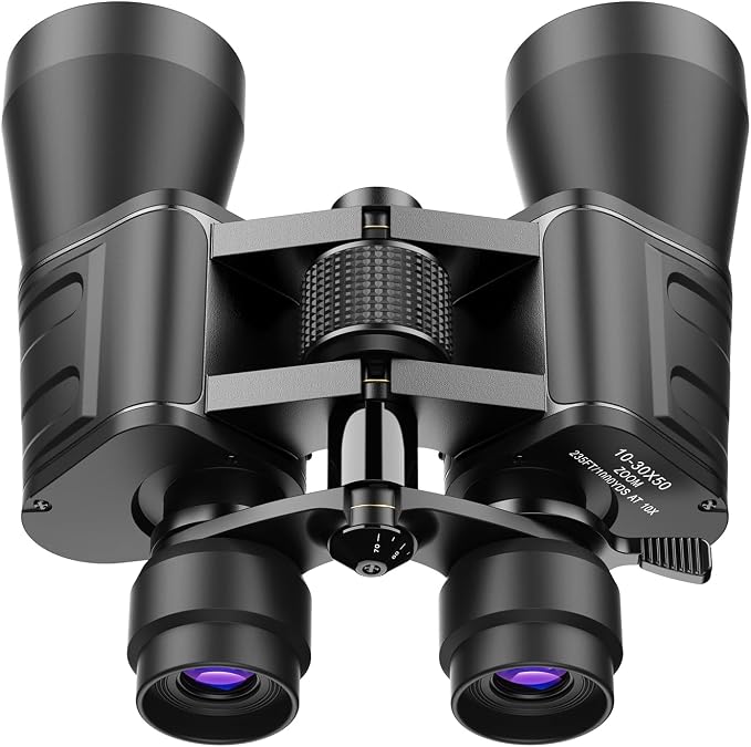 10-30x50 High Power Zoom Binoculars for Adults, Low Light Night Vision/Daily Waterproof / BAK7 Prism/FMC Lens, HD Professional Binoculars for Bird Watching, Hunting, Outdoor, Hiking.