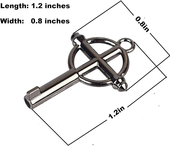 Escape Bracelet with Cross Universal Round Handcuff Key & Tungsten Bead - Car Window Breaker Wrist Strap Emergency Rescue Tool, Shatter Tempered Safety Glass
