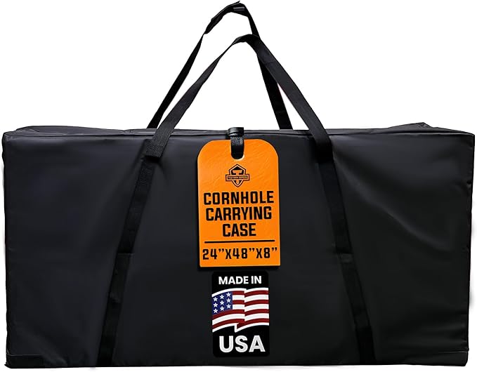 Titan Bags Cornhole Carrying Case - Durable & Heavy Duty Cornhole Board Bag Carry Case w/Nylon Shoulder Straps & Zipper Closure, Board Storage & Carrying Case for Toss Games & Tournaments - Black