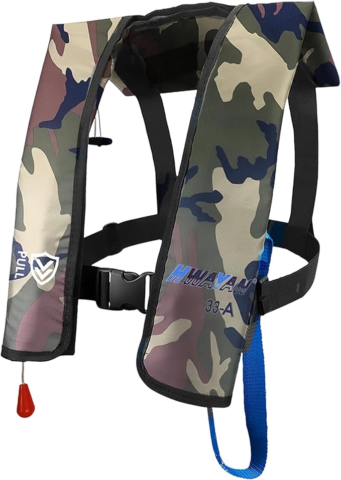 Automatic Inflatable Life Jacket | Inflatable PFD Jackets for Adults|Kayak Life Vest | for Outdoor Water Sports | Fishing Sailing | Jet Skiing | Supports up to 330 lbs