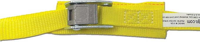 SecureMyCargo - Kayak & Paddleboard Truck Bed Strap – Fast 30‑Second Tie‑Down System for Pickups–Secure SUP, Canoe, or Kayak Without Ratchets or Knots – Deluxe Kit w/Anchor‑Point Extension Straps
