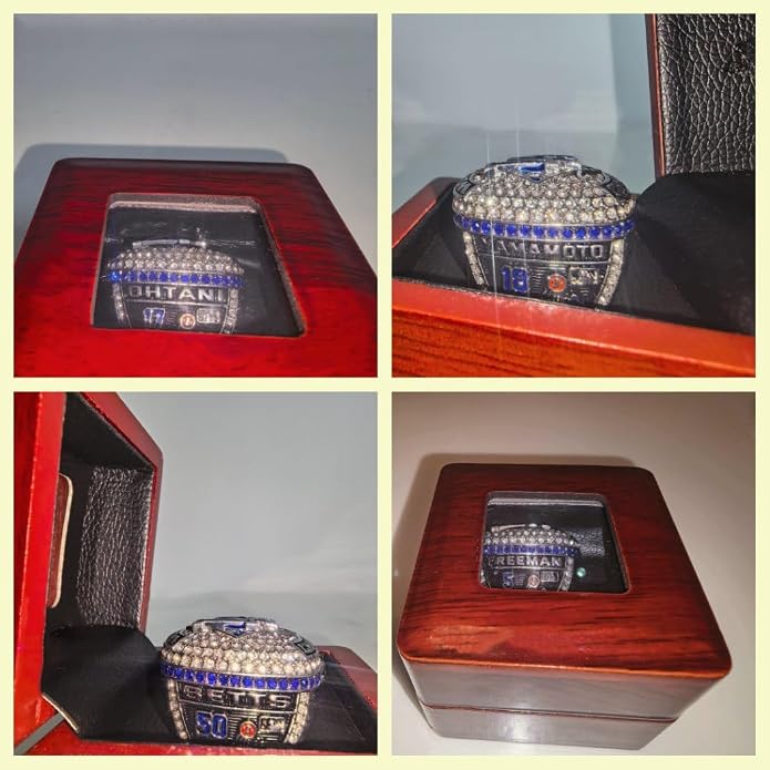 Rare Legacy L#A. 2025 New Baseball Defending Championship Ring 5#17#18#50 - High-Level Transparent Sandalbox Silver Plated Museum-Grade Replica Display Adult