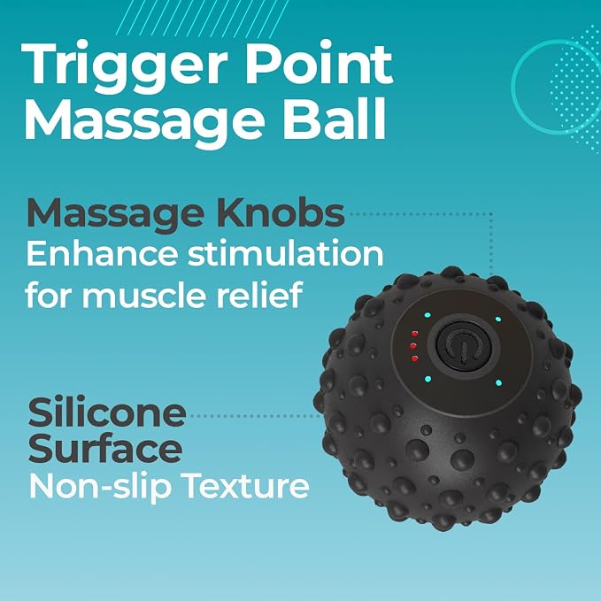 ZeenKind Vibrating Massage Ball Foot Roller Plantar Fasciitis Pain Relief | Portable Foot Roller Massager Foot Arch and Heel Pain Deep Tissue Therapy Muscle Pain Myofascial Release, 4 Vibration Speed