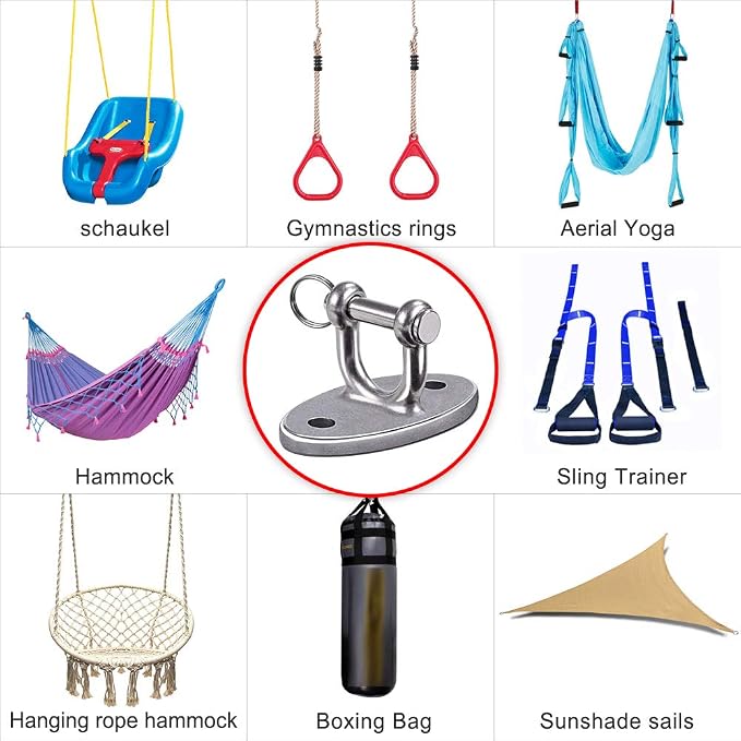 BeneLabel Wall Ceiling Mount Bracket for Suspension Strap Trainer, 2800lb Capacity, Body Weight Strength Training Systems, Aerial Yoga Swing, Resistance Band,Hammock,Battle Rope, Boxing Equipment