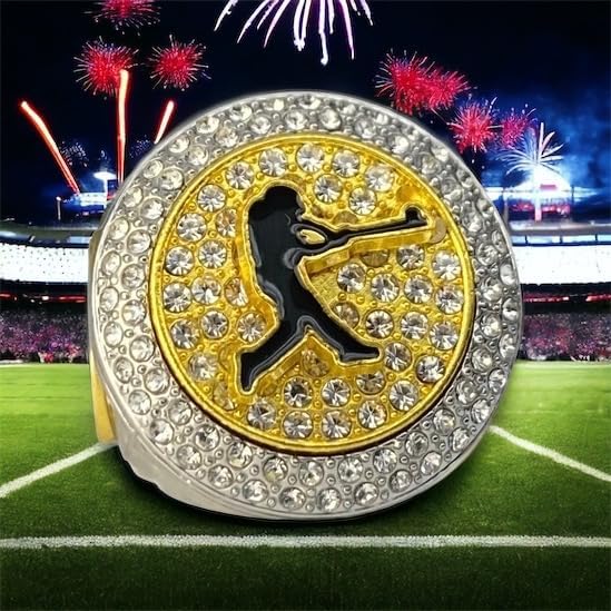 Legacy Rings 1 or 12 Pack Baseball Softball Championship Trophy Ring Champion Award for Men Male Player Two-Tone Silver and Gold Color