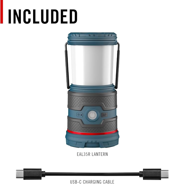 COAST EAL35R 1000 Lumen Voice-Controlled LED Emergency & Camping Area Lantern with Warm, Cool White, Day, Red & Red Flashing Mode, Power Bank Functionality - Desert