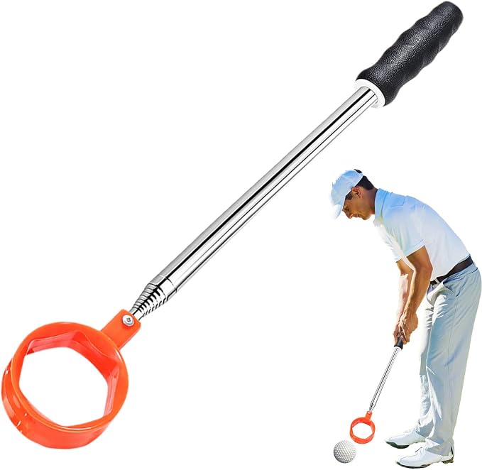 Golf Ball Retrievers - Telescopic Heavy Duty Picker,Lightweight Stainless Steel Golf Ball Water Retriever,for Golfers Water Outdoor Mud Tree Bushes