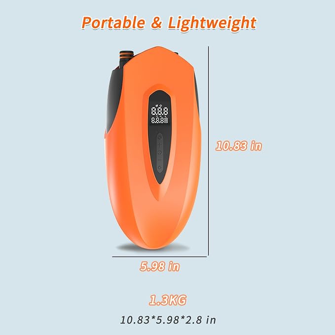 Fisca Paddle Board Electric Pump 20PSI, Portable Rechargeable Paddleboard Pump, 12000mAh Dual Stage Inflation Deflation Auto-Off Air Pump for SUP, Kayak, Inflatable Boat, Tent