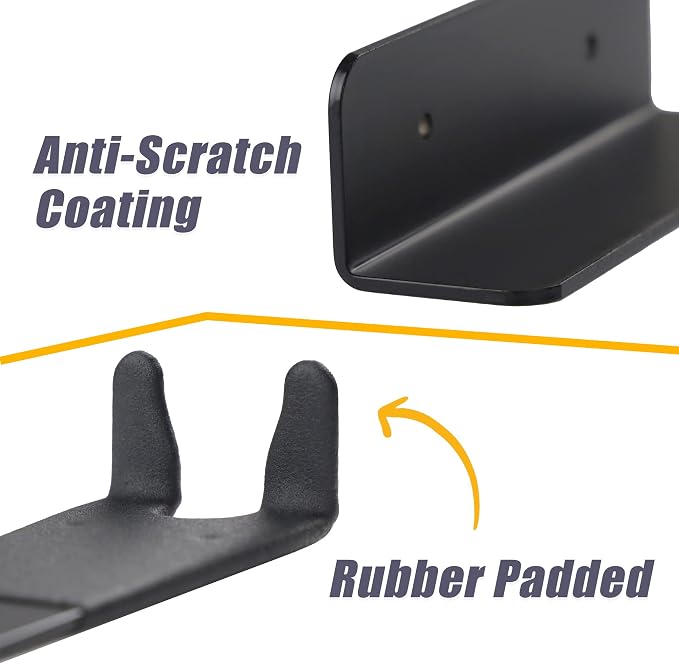 Venzo Bike Bicycle Cycling Pedal Wall Mount Indoor Storage Hanger Stand - Hook Rack Holder - with Tire Brackets - Great for Garage and Shed (3)