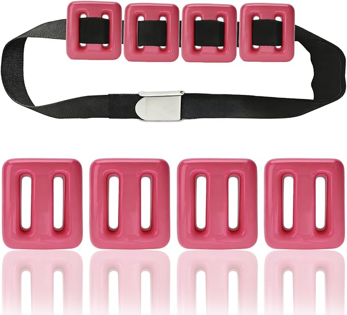 4 Pcs Scuba Weight Belt Set,Diving Weight Belt Coated Dive Weights with Nylon Belt