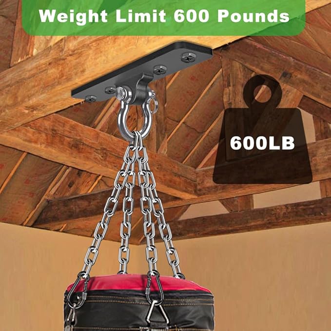 Dolibest Wall Mount Bracket, Ceiling Anchor for Home Suspension Training Kit, Suspension Straps, Gymnastic Rings, Yoga Swing & Hammock, Body Weight Strength Training Systems&Boxing Equipment (2Pcs)