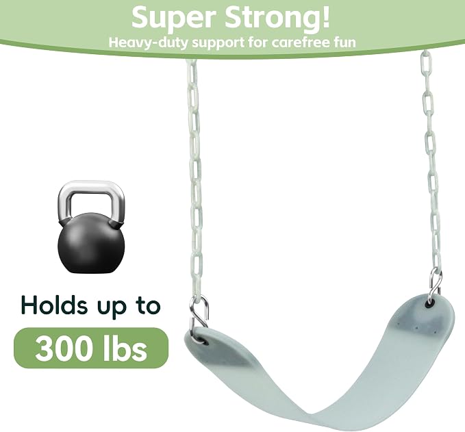 Heavy Duty 66 Inches Chain Plastic Coated Swing Seat Replacement Swing Set Accessories Outdoor Glow in The Dark