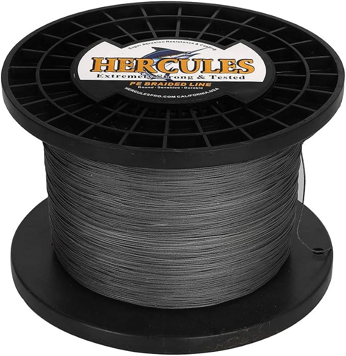 HERCULES Cost-Effective Super Cast 8 Strands Braided Fishing Line 10LB to 300LB Test for Salt-Water,109/328/547/1094 Yards(100M/300M/500M/1000M),Diam.#0.12MM-1.2MM,Hi-Grade Performance,Variety Colors