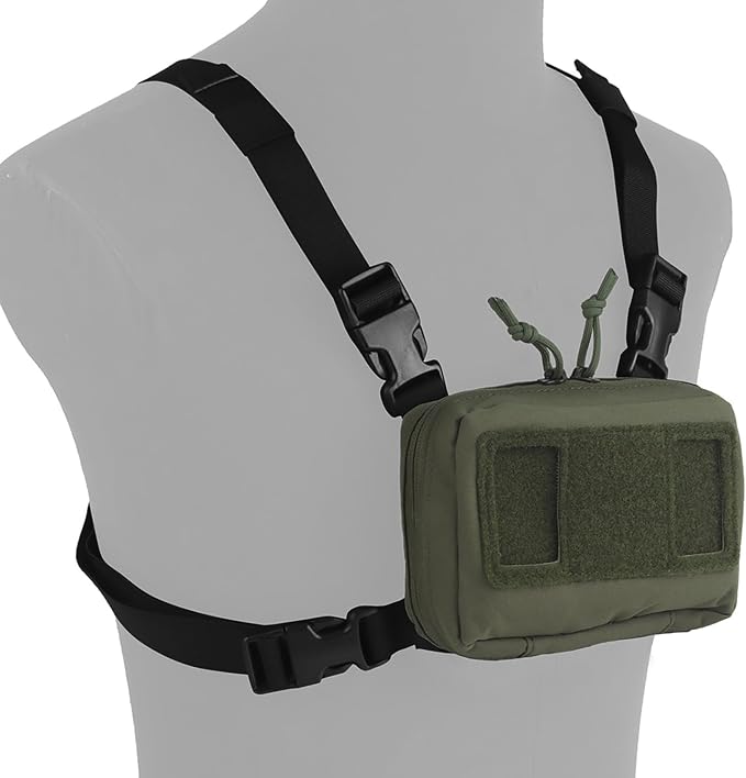 Tactical Phone Chest Mount with Chest Vest Rig Bag Pack Molle Foldable Navigation Universal Phone Holder Board for Hunting