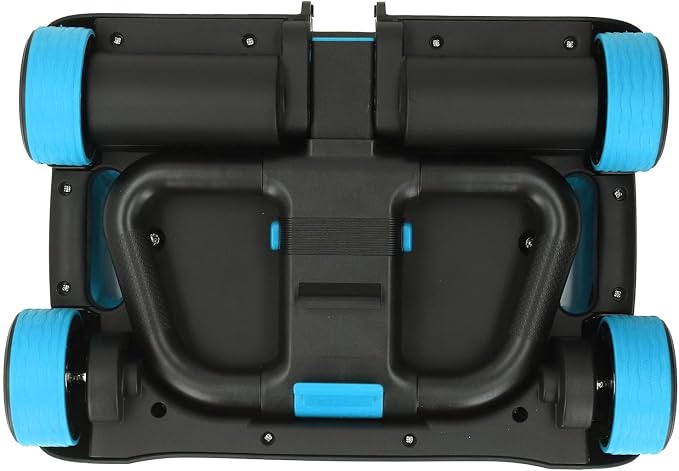 Wheel, Foldable Dual Handle Auto-Rebound Abdominal Wheel for Core Workout, Home Gym Equipment for Men and Women, Black Blue
