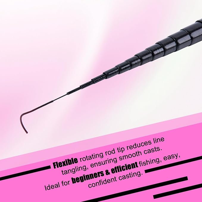 Goture Telescopic Tenkara Fishing RodPortable Hand Fishing Poles 12-24Ft | Reinforced ultralight blank resists cracking on hard runs; ideal all-round length for stream, pond & lake bank fishing