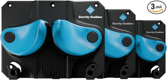 Gravity Grabber - Ultimate Ski & Snowboard Wall Rack | Secure, Non-Slip Storage | Fits Any Ski/Board | Garage Organization | Ski Storage Rack | Snowboard Storage Rack | Winter Gear Organizer | 3 Pck