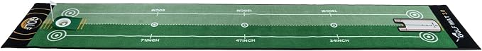 GLANC Golf Putting Practice Mat Set with Alignment Mirror & Cup, 20 in X 10 ft Training Aid Mat, Anti-Slip Backing Golf Putting Green for Indoor and Outdoor Use