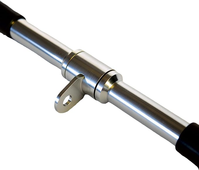 qibylift Barbell Multi-Exerciser Cable Attachment For Cable Machines, Lat Pull Down Bar Cable Machine Attachments, Tricep Press Down Bar, Revolving Straight Curl Pulldown Bar with Rotating & Rubber Handle Grips