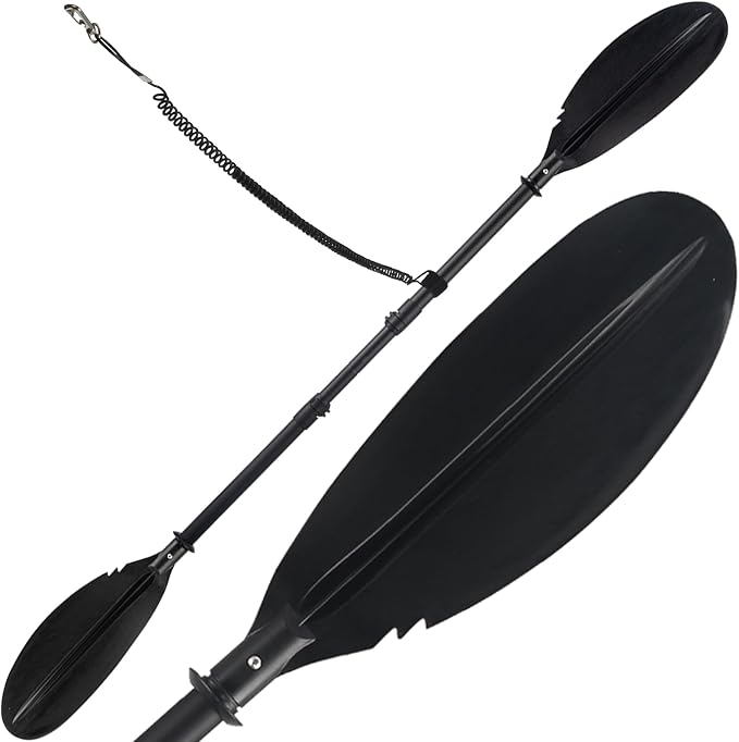Kayak Paddles for Adults, Kayak Paddles Oars Telescoping Heavy Duty 360° Rotatable Blade with Paddle Leash & Non-Slip Grip Floating Paddle for Kayaking Inflatable Kayaks SUP Canoeing