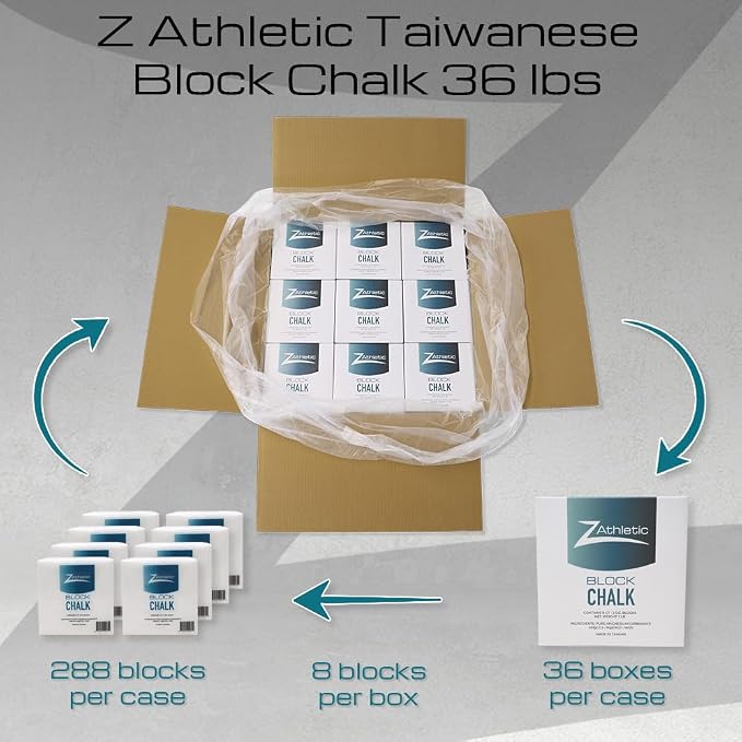 Z Athletic Block Chalk for Gymnastics, Weightlifting, Rock Climbing, Crossfit (Multiple Sizes Available)