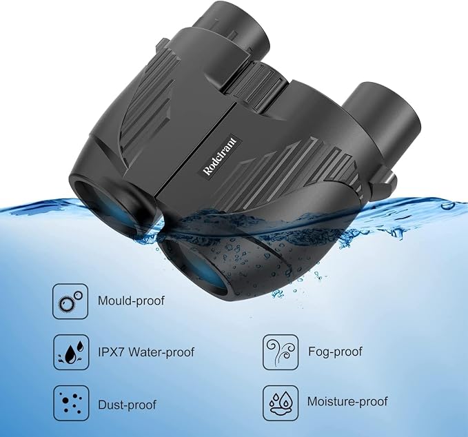 20x25 High Powered Binoculars for Adults,Compact HD Waterproof Durable and Clear BAK4 Prism FMC Lens,Suitable for Bird Watching,Sightseeing and Outdoor Sports,Black