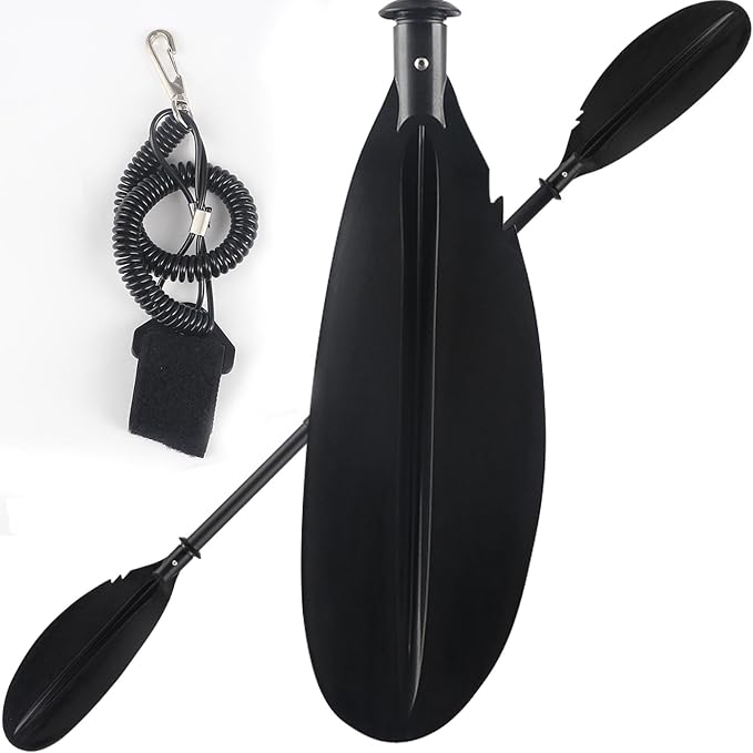 Kayak Paddle, 70"-96" Kayak Paddles Oars for Boating Heavy Duty Adjustable Shaft Comfort Grips with Paddle Leash for Kayaking Boating Canoeing River Tubing (Black)