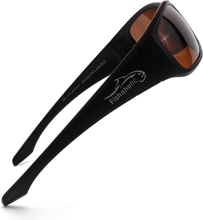 Fishoholic Polarized Bi-Focal Fishing Sunglasses with Reader Magnification (1.5x, 2.0x, 2.5x Options) and UV400 Protection