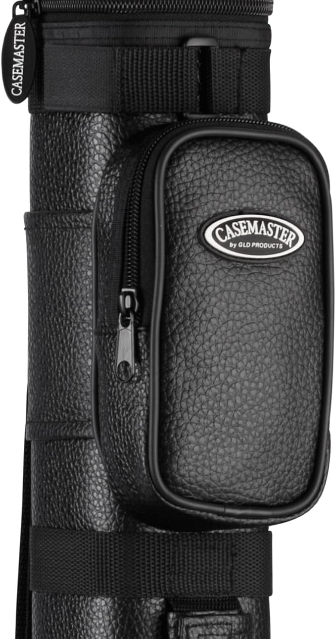 Casemaster by GLD Products Q-Vault Classic Billiard/Pool Cue Hard Case, Holds 2 Complete 2-Piece Cues (2 Butt/2 Shaft), Black