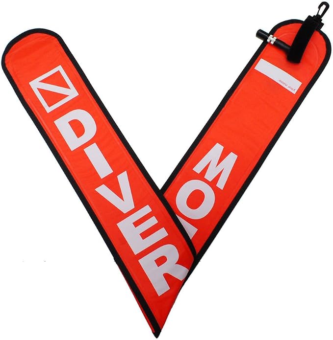 Scuba Choice Surface Marker Buoy (SMB) High-Visibility Dive Signal Tube, Durable Nylon TPU, Compact & BCD-Compatible, Easy Oral Inflator for Diving, Freediving & Underwater Safety