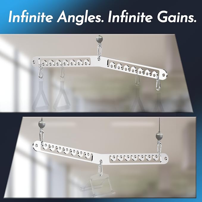 Double to Single Adaptor Plate for Cable Pulley Machines Durable Solid Stainless Steel with 3 Carabiners Suitable for Dual Cable Machines LAT Pulldown, Shoulder & Biceps Exercises