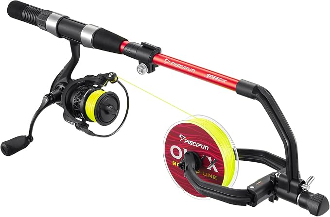 Piscifun Speed X Fishing Line Spool with Unwinding Function No Twist Line with Adjustable Aluminium Handle for Spinning Reel, Bait Reel and Spincast Reel