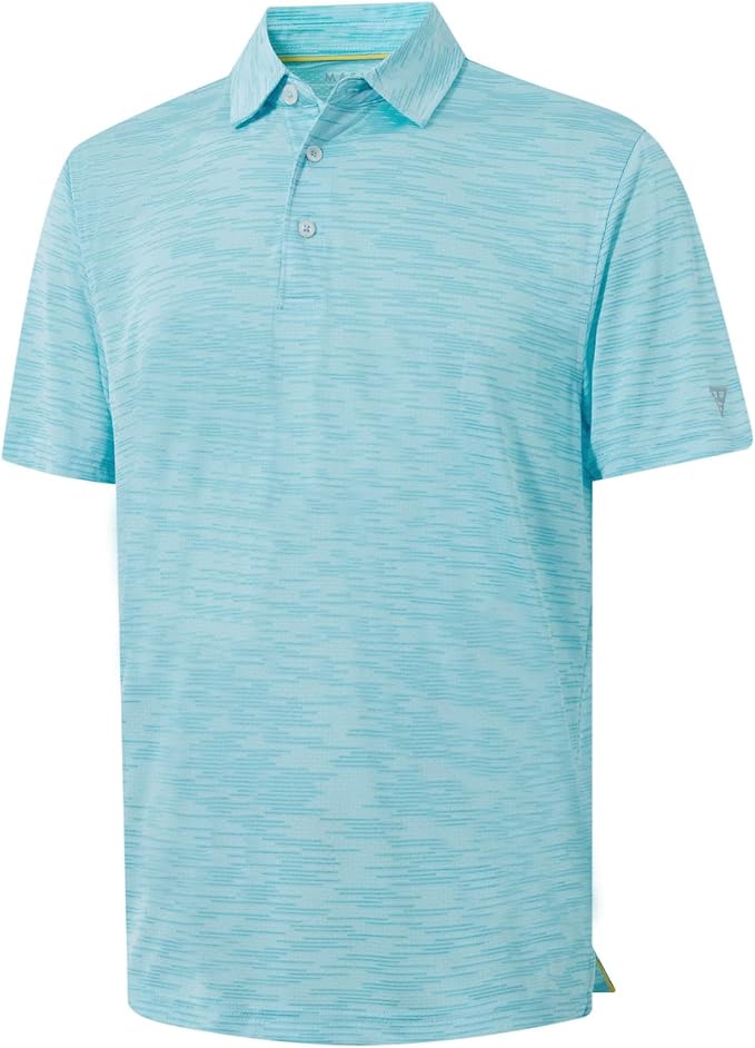 M MAELREG Men‘s Golf Shirts Short Sleeve Ultra-Light Soft Performance Quick Dry Athletic with UPF 30+ Polo Shirts for Men