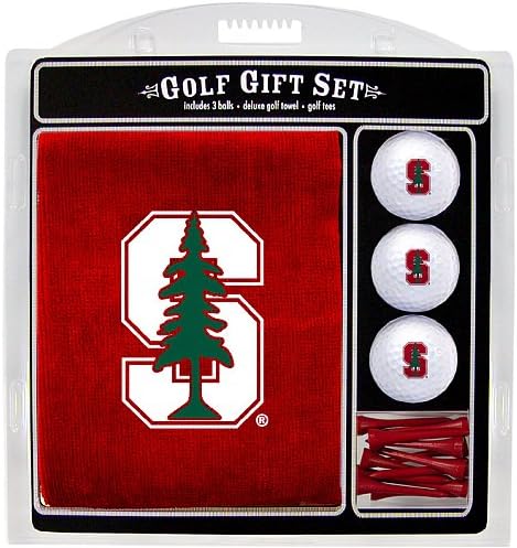 Team Golf NCAA Gift Set Embroidered Golf Towel, 3 Golf Balls, and 14 Golf Tees 2-3/4" Regulation, Tri-Fold Towel 16" x 22" & 100% Cotton