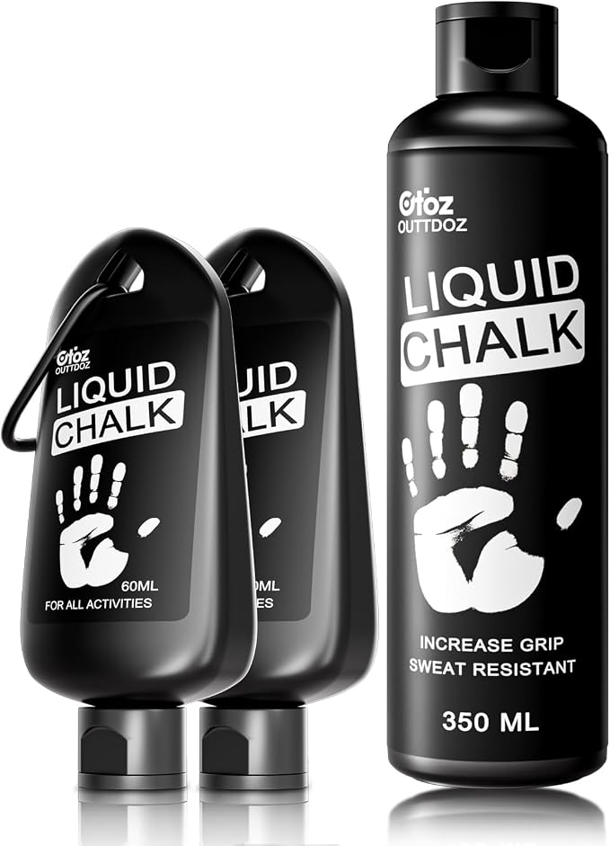 Pro Grade Liquid Chalk 2 oz or 12 oz Mess-Free Gym Chalk for Weightlifting, Gymnastics, Rock Climbing, Dancing, Dries in Seconds