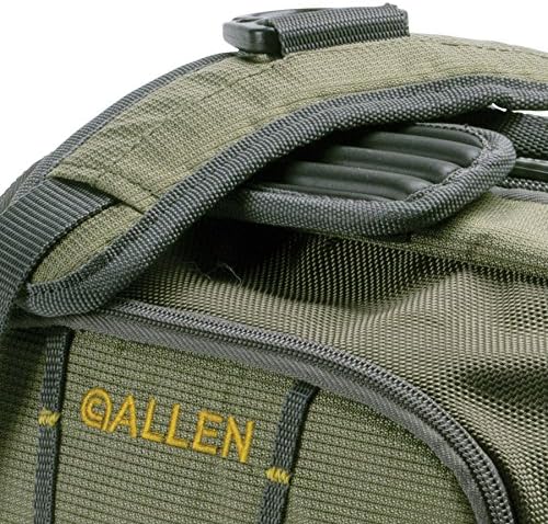 Allen Company Eagle River Lumbar Fly Fishing Pack - Holds 6 Fly Boxes, Zip‑Down Workstation, Waist Bottle Pockets, Durable Outdoor Waist Pack - Gray/Lime and Olive Green