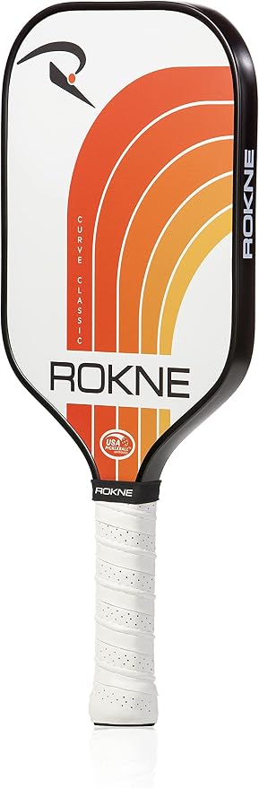 ROKNE Curve Classic Pickleball Paddle | USAPA Approved Fiberglass Pickleball Paddles | Precision Engineering & Comfort | ProGrit Texture for Max Spin & Power | Paddle
