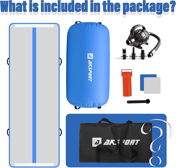 AKSPORT Air Roller Gymnastics Air Barrel for Backbends and Back Handsprings Exercise Training with Electric Air Pump for Home Use/Yoga/Cheerleading/Tumbling/Back Walkovers